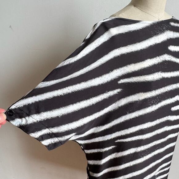 STELLA MCCARTNEY Zebra Stripe Silk Mini Dress - Picture 8 of 12